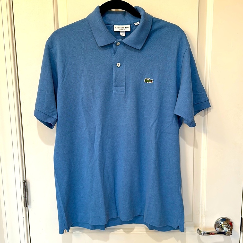 Lacoste polo shirt. Sky blue. Size L